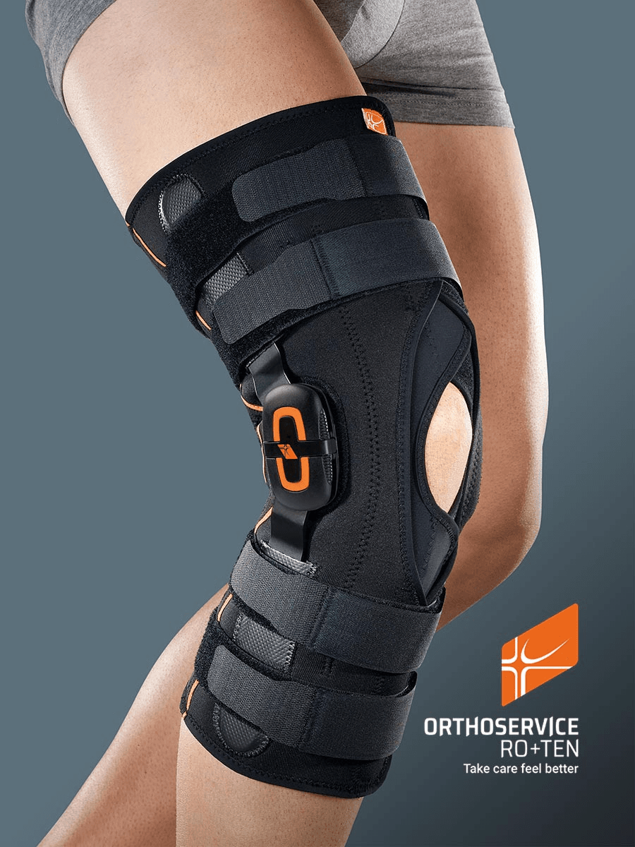 Orteza kolana GenuFIT 27A Orthoservice – długa, otwarta, z regulacją zakresu ruchu